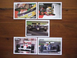 Ayrton SENNA F1 Driver "unforgettable" Lot De 5 Cartes Postales - Grand Prix / F1