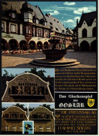 2 X Goslar  -  Marktbrunnen - Hotel Kaiserworth  / Das Glockenspiel Am Marktplatz  -  Ansichtskarten Ca.1980    (3703) - Goslar