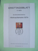 Germany - Berlin - 1979 FDC Page - Christmas - Medieval Manuscripti Page Book - Lettres & Documents