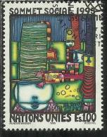 UNITED NATIONS GENEVE GINEVRA SVIZZERA ONU - UN - UNO 1995 SOCIAL SUMMIT SOMMET USED USATO OBLITERE´ - Gebraucht