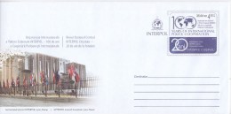 Moldova  ; Moldavie  ; Moldau ; 2014  ;  Interpol - International Criminal Police ;  Flags ; Pre-paid Envelope - Police - Gendarmerie