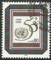 UNITED NATIONS GENEVE GINEVRA SVIZZERA ONU - UN - UNO 1995 ANNIVERSAIRE 50TH ANNIVERSARY USATO USED OBLITERE´ - Gebraucht