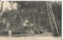 CPA - Rivesaltes  -Promenade Et Statue De Minerve - Animée - Rivesaltes