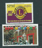 St Pierre Et Miquelon N° 808 / 09  XX Lions Club Et Noël, Les 2 Valeurs Sans Charnière,TB - Oblitérés