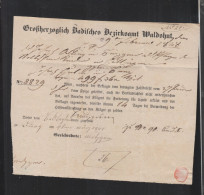 Baden Bezirksamt Waldshut Brief 1848 - Préphilatélie