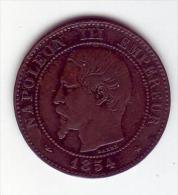 Napoléon III Tête Nue. 2 Centimes 1854 BB - - 2 Centimes