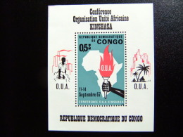 REPUBLIQUE DEMOCRATIQUE DU CONGO 1967 CONFERENCE UNION AFRICAINE Yvert Nº BLOC 21 ** MNH - Ongebruikt