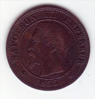 Napoléon III Tête Nue. 2 Centimes 1855 W - - 2 Centimes