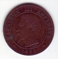 Napoléon III Tête Nue. 2 Centimes 1856 BB - - 2 Centimes