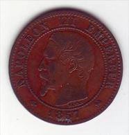 Napoléon III Tête Nue. 2 Centimes 1857 B - - 2 Centimes