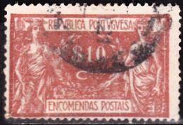 PORTUGAL (ENCOMENDAS POSTAIS) - 1920-1922,   Comércio E Indústria.  Pap. Acet.  $10   (o)   MUNDIFIL  Nº 4 - Used Stamps