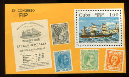 Cuba **  Bloc 81 - Espana 84 - Voilier - Timbres Sur Timbres - Blocks & Sheetlets