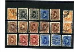 - EGYPTE 1922/39  . TIMBRES DE 1927/32 OBLITERES . - Gebruikt