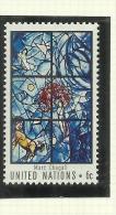 UNITED NATIONS NEW YORK - ONU - UN - UNO 1967 MEMORIAL WINDOW THE KISS OF PEACE CHAGALL VETRATA MNH - Blocks & Sheetlets