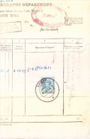 INDIA JAIPUR STATE ONE ANNA REVENUE STAMP USED ON DOCUMENT ON 1943 FROM SAGAR - Jaipur