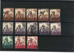 - EGYPTE 1953/59 . ENSEMBLE DE TIMBRES DE 1954/55 OBLITERES . - Usados