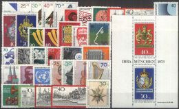 DEUTSCHLAND 1973 Mi-Nr. 753-90 Jahrgang/year Set ** MNH - Annual Collections