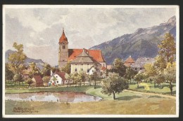 MOLLN Oberösterreich Steyrtal Kirchdorf Krems Aquarell Hans Schnögass 1926 - Kremsmünster