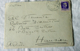 FASCIST LETTRE D´ITALIE PAR AVION POUR L´ ERITHREE  COVER AIRMAIL - Ethiopia