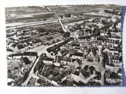 CPSM Champs-sur-Yonne (89) - Vue Aérienne Sur L'église Et La Place St Louis - Champs Sur Yonne