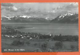 Oct73, Morges Et Les Alpes, 451, Non Circulée - Morges