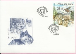 Canis Lupus, 3.9.2014., Czech Republic, FDC - FDC