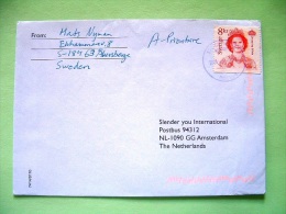 Sweden 2001 Cover Sent To Holland - Queen Silvia (Scott 2398 = 2 $) - Cartas & Documentos