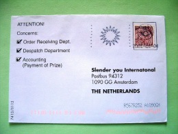Sweden 2001 Cover Sent To Holland - Watch Of King Karl XII - Lettres & Documents