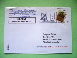 Sweden 2001 Cover Sent To Holland - Art - Apples Fruit - Antena Cancel - Brieven En Documenten