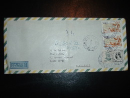 LETTRE PAR AVION POUR FRANCE TP 1000C + 20C X2 + 5C OBL. 8-4-70 - Lettres & Documents