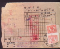 CHINA CHINE 1951.8.26 HEILONGJIANG DOCUMENT WITH NORTH EAST CHINA ISSUES REVENUE (TAX) STAMP - Briefe U. Dokumente