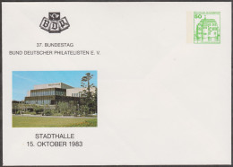 Allemagne 1983. Privatganzsache, Entier Postal Timbré Sur Commande. Stadthalle Osnabrück - Privé Briefomslagen - Ongebruikt