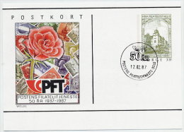 NORWAY 1987 50th Anniversary Of Philatelic Service Postal Stationery Card, Cancelled.  Michel P191 - Entiers Postaux