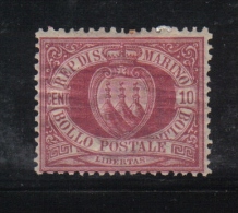 W2035 - SAN MARINO 1894 ,  10 Cent N. 28  * Linguella Forte . - Neufs