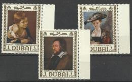 DUBAI - 1967 Paintings - Set, Miniature Sheets  Of 6 Each Plus The Scare Souvenir Sheet. (Cat 60 Euro++) - Dubai