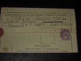 BLANC 10c Préoblitéré RETRAITES OUVRIERES ET PAYSANNES - Cad Marseille Arrivée 1929 - Bouches Du Rhône Ecole De Garçons - 1900-29 Blanc