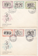 2314- FOLKLORE DANCES, DIFFERENT REGIONS, MARAMURES, COVER FDC, 2X, 1966, ROMANIA - FDC