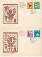 2316- NEW YEAR FOLKLORE CUSTOMS, COVER FDC, 2X, 1969, ROMANIA - FDC