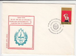 2337- SCOUTS, SCUTISME, YOUTH PIONEERS, COVER FDC, 1979, ROMANIA - Lettres & Documents