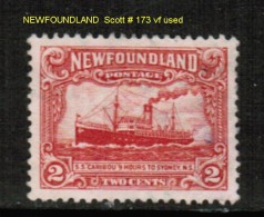 NEWFOUNDLAND    Scott  # 173 VF USED - 1908-1947