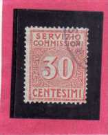 ITALY KINGDOM ITALIA REGNO 1913 SEGNATASSE TAXES TASSE DUE SERVIZIO COMMISSIONI CENT. 30 USATO USED - Postage Due