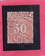 ITALY KINGDOM ITALIA REGNO 1913 SEGNATASSE TAXES TASSE DUE SERVIZIO COMMISSIONI CENT. 30 USATO USED - Postage Due