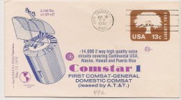 US - 2 - SPACE - US 1976 COVER COMSAT ENTIRE COVER From CAPE CANAVERAL - Etats-Unis