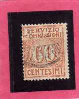 ITALY KINGDOM ITALIA REGNO 1913 SEGNATASSE TAXES TASSE DUE SERVIZIO COMMISSIONI CENT. 60 USATO USED - Postage Due