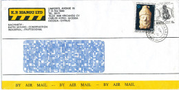 Cyprus Republic Cover Sent Air Mail To Denmark Nicosia 11-7-1983 - Storia Postale