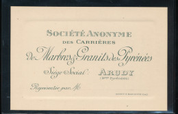 64 -- Arudy -- Societe Anonyme Des Carrieres Des Marbres Granits Des Pyrenees - Arudy