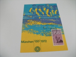 STORIA POSTALE FRANCOBOLLO COMMEMORATIVO GERMANIA MONACO OLIMPIADI 1972 CANOTTAGGIO - Rowing