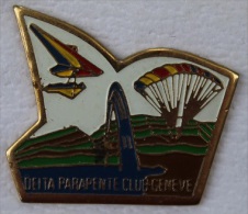 DELTA PARAPENTE CLUB GENEVE - SUISSE - JET D'EAU    -                (11) - Parachutting