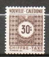 N CALEDONIE Taxe  10c Violet 1948 N°39 - Timbres-taxe