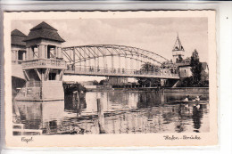 1000 BERLIN - TEGEL, Hafen-Brücke, Wassersportler, Verlag O'Brien - Tegel